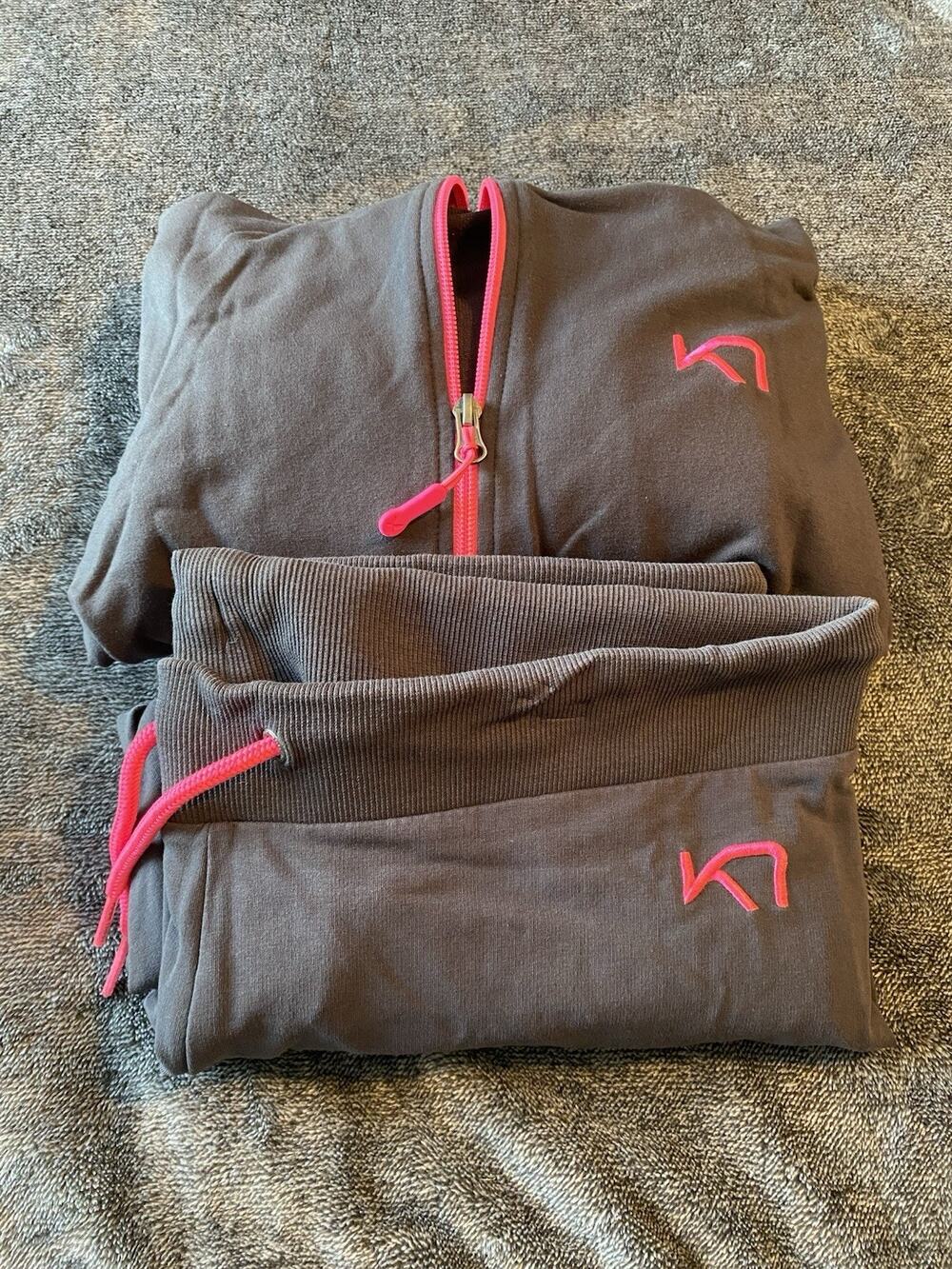 Kari Traa Jacket Womens XL Gray Pink Jacket And Pant Matching Set Athletic Wear